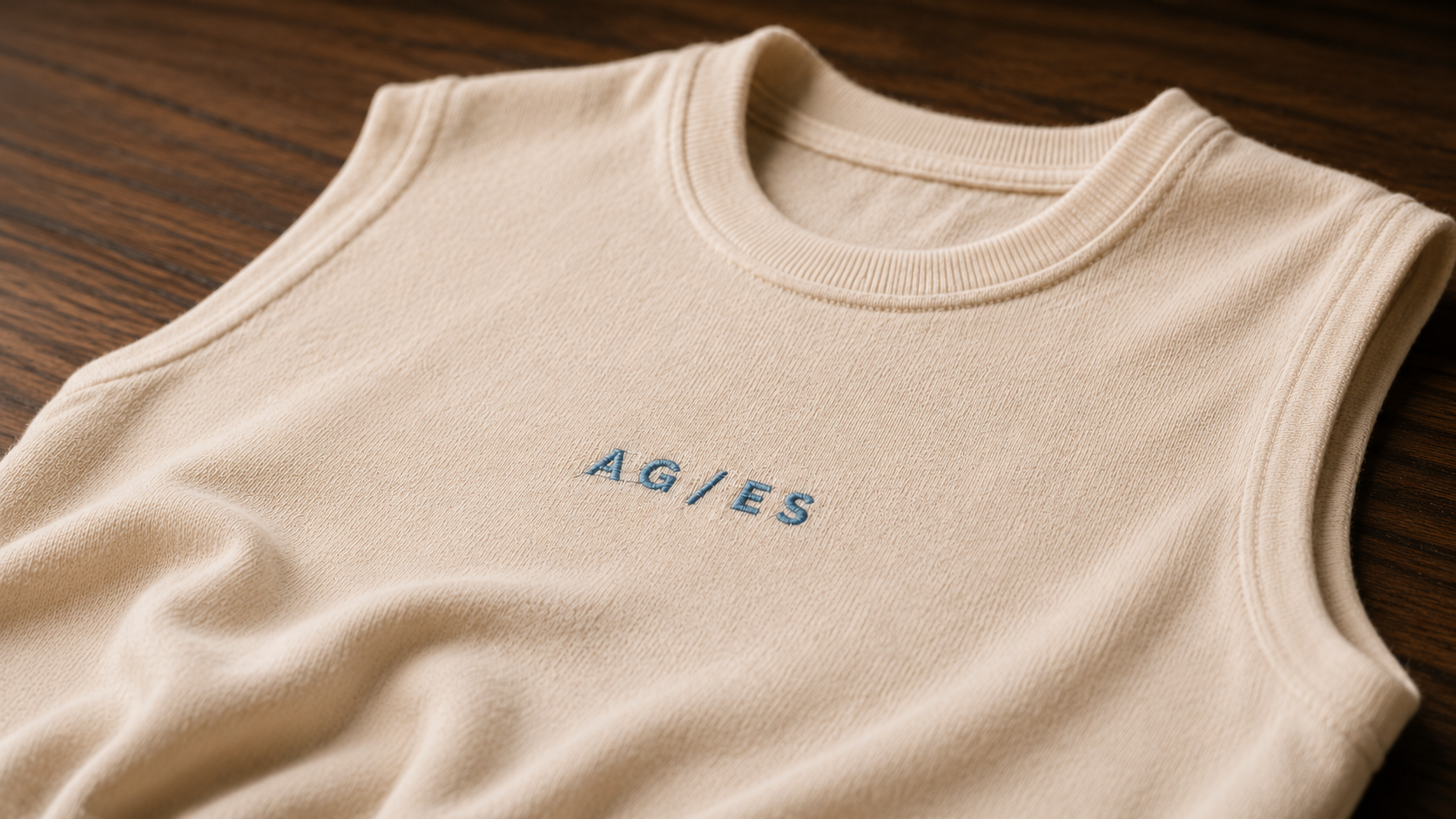 AG/ES premium heavyweight cotton tank top with centered embroidered mark
